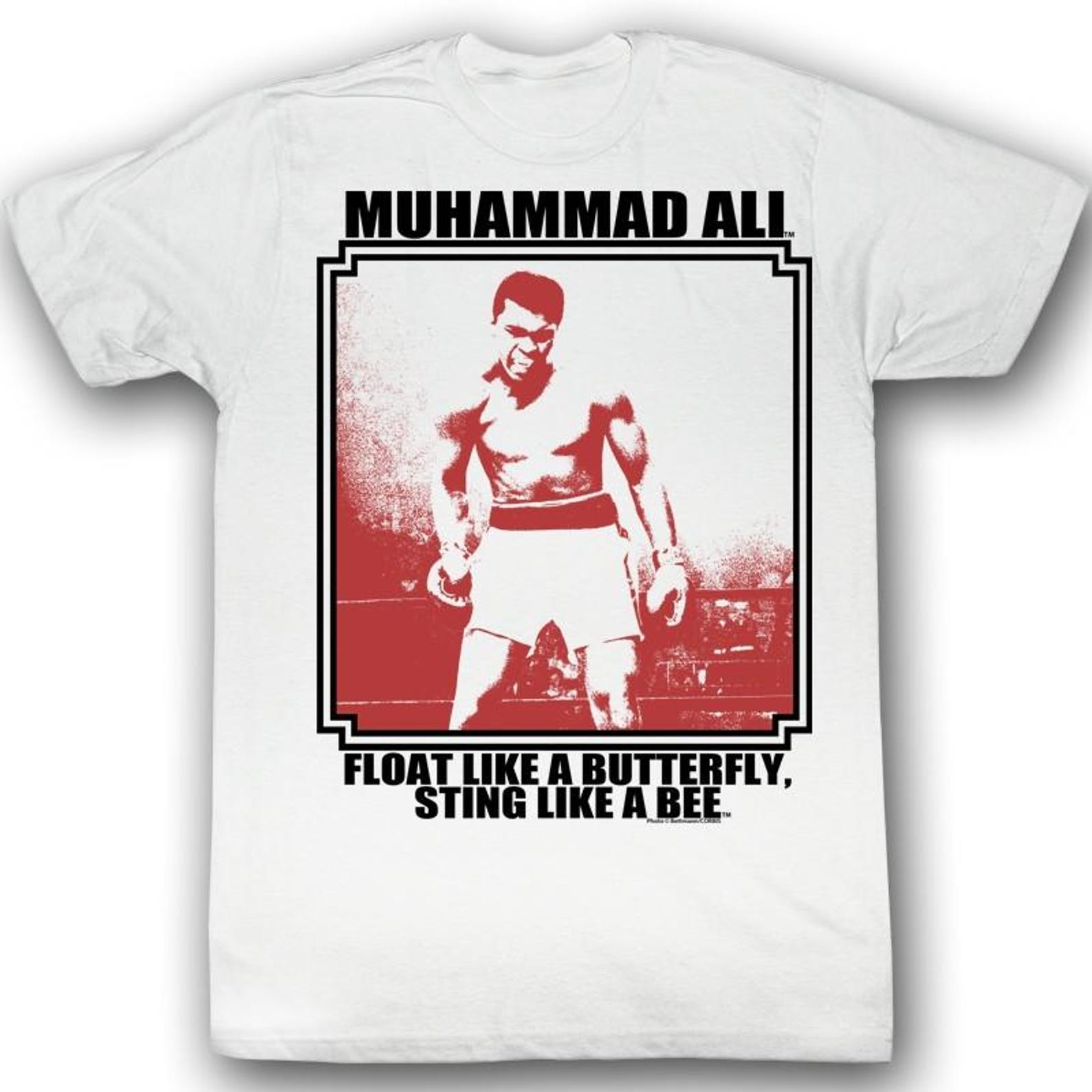 Muhammad Ali Lurkin White Adult T-Shirt S