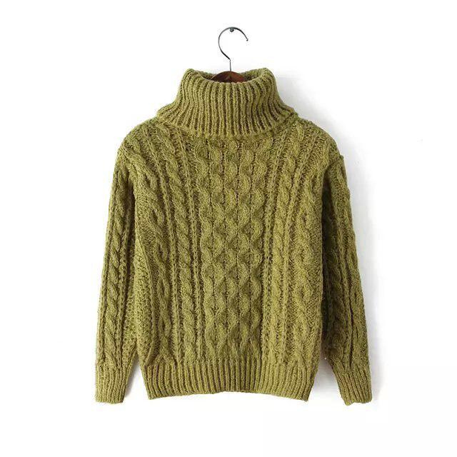 Women's Turtleneck Pullover 2019 Autumn Sweaters Women Casual Knitted Solid Femme Women Sweaters