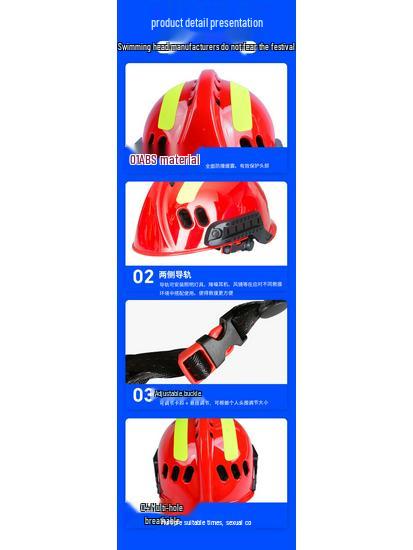 Schutz-Feuerwehrhelm für Wasserbereiche mit mehrlagiger Polsterung