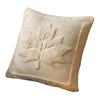 Fall Throw Pillow Cover 18"x18" Plush Pumpkin Pillow Cover Fluffy Maple Leaf Decorative Cushion Cover for Sofa Bedroom Car