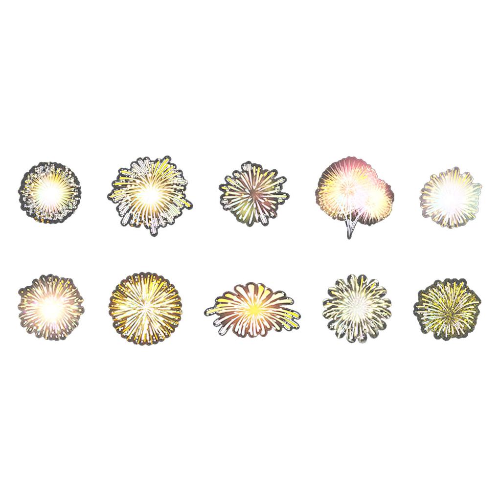 20 Sheets Scrapbook Stickers Exquisite Innovative Fireworks Series Planner Stickers Decoration for