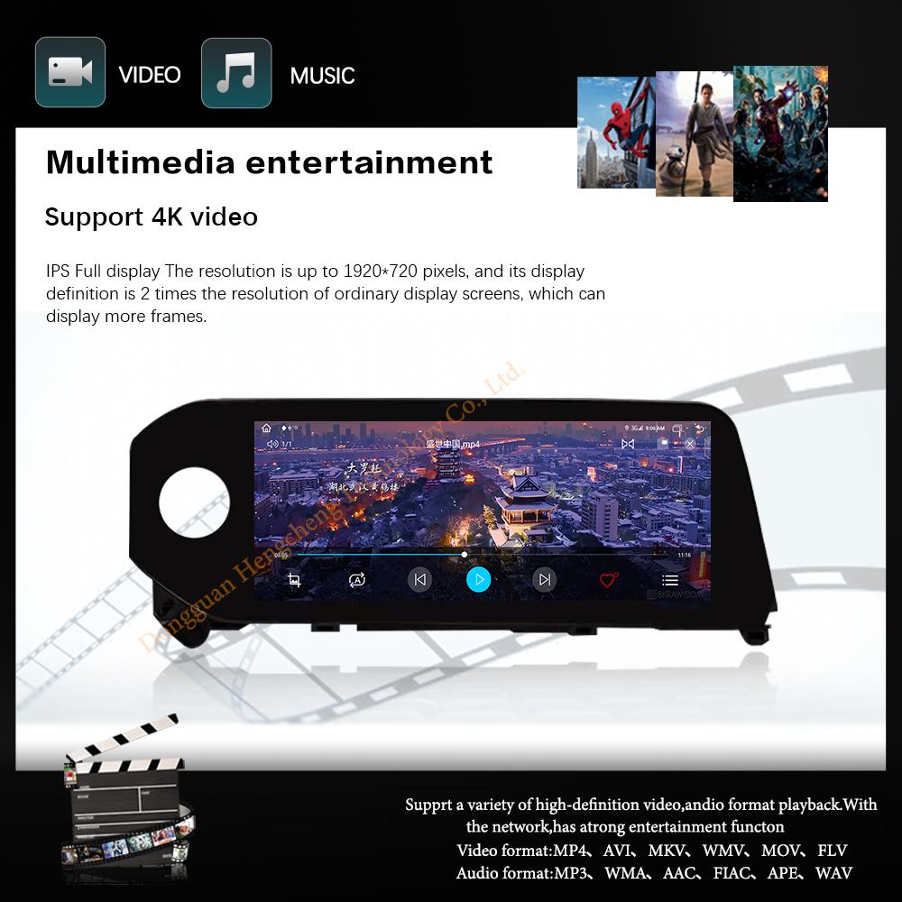 For Lexus ES200/ES250/ES300/ES350 2025-2025 Car Multimedia Player 12.3" GPS Navigation Android13 8+128G CarPlay 4G 360Camera