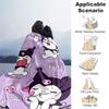 1pc Kuromi's Cute Adventures Blanket, Soft and Cozy Home Decor Gift for All Seasons, Living Room, Travel, Camping, Car Blankets, Beach, Office Naps, P