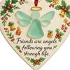 Sea Glass Angel Ornament Friends Are Angels Sea Glass Art Christmas Ornament Friendship Heart Keepsake for Best Friends