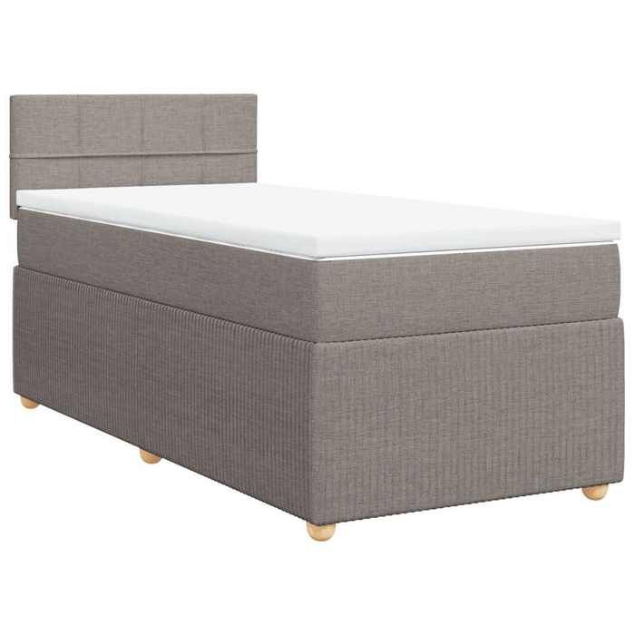 VidaXL Sommier à lattes de lit avec matelas Taupe 90x190 cm Tissu 3289615