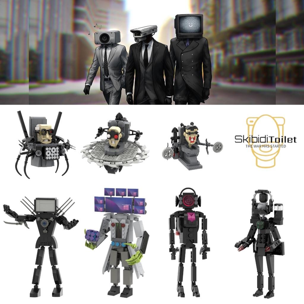 Skibidi Toilet Abs Plastic Building Blocks 0.5kg Small Particle Construction Set