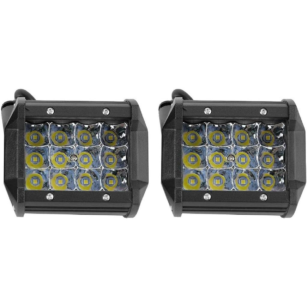 LED Work Light, 1 Pair 1V-48V 4Inch 4-Row 36W Universal Working Light Bar Driving Lamp For Trucks Forklifts Off Road Vehicles Engineering Vehicles