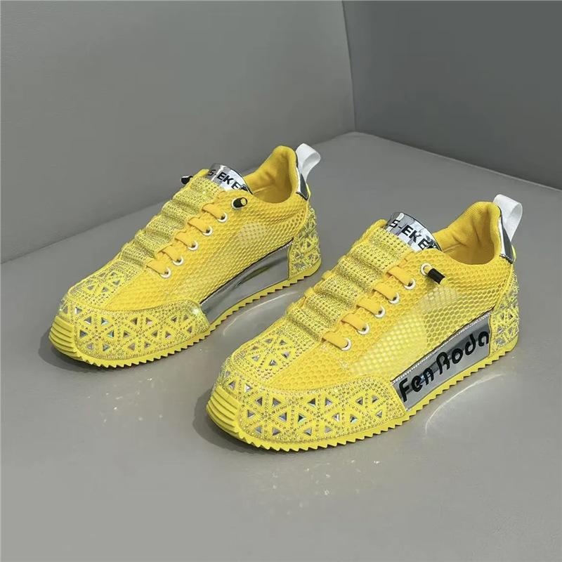 Vollbesetzte Dad-Schuhe neue niedrige bequeme atmungsaktive Netz-Taschensohle lässig bm