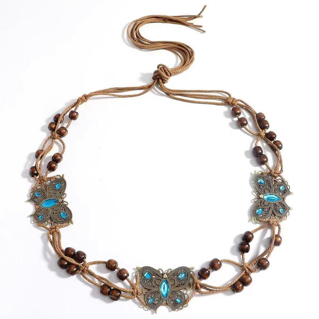 Bohemian Tassel Woven Belt - Women's Casual Exotic Korean Style Waist Ornament