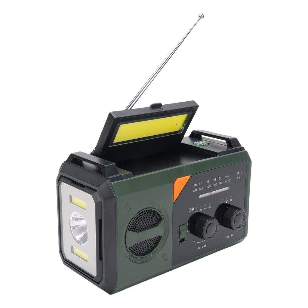 Emergency Radio Portable AM FM WB Radio Type C Hand Crank Solar Charging 30000mAh Battery SOS Alert 