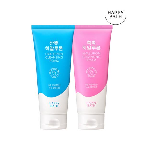 HAPPY BATH Hyaluronic Cleansing Foam 200g x 3 02 Moisturizing Cleansing Foam 3 Pack