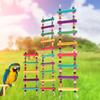 Bird Ladder Colorful Beads Swing Combination Bird Toy Parrots Chewing Training Toy Pet Bird Hanging Hammock Bird Climbing Ladder