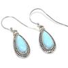 Natural Republic Larimar Gemstone 925 Solid Sterling Silver Earring 1.50" N5d71