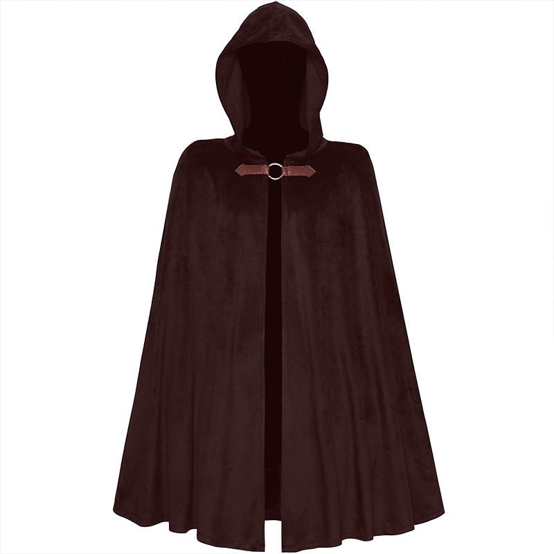 

Хэллоуин Мужской плащ с капюшоном Средневековая вампирская накидка Пиратская мантия Костюм старого рейнджера one size fits all