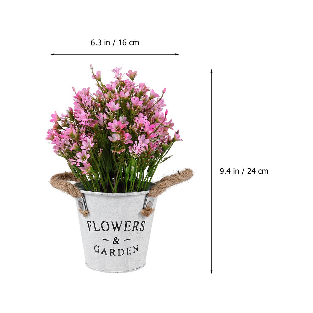 Indoor Plant Artificial Flower Pot Decoration Vase Lifelike Bonsai Plastic Simulated Pots