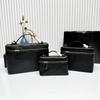 Litchi Textured Small Square Crossbody Bag Top Handle Chain Strap Womens Daily Shoulder