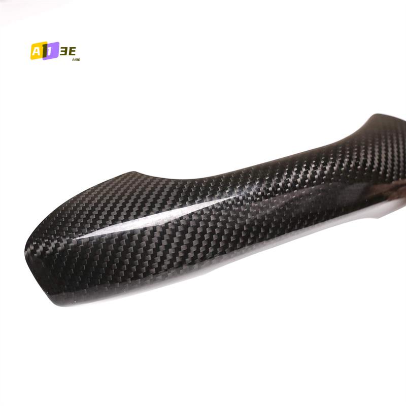 A03E-Car Exterior Door Handle Cover Trim Accessories Dry Carbon Fiber Parts For Porsche 911 2012-2018 718 2016-, Without Hol Carbon Fiber Black B