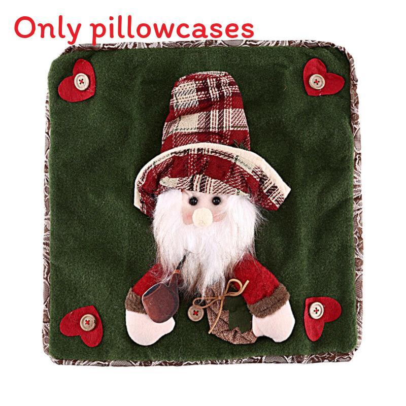 Festive Cartoon Santa Claus Plush Pillow Cover Decorative Hat For Cozy Home And Party Decor