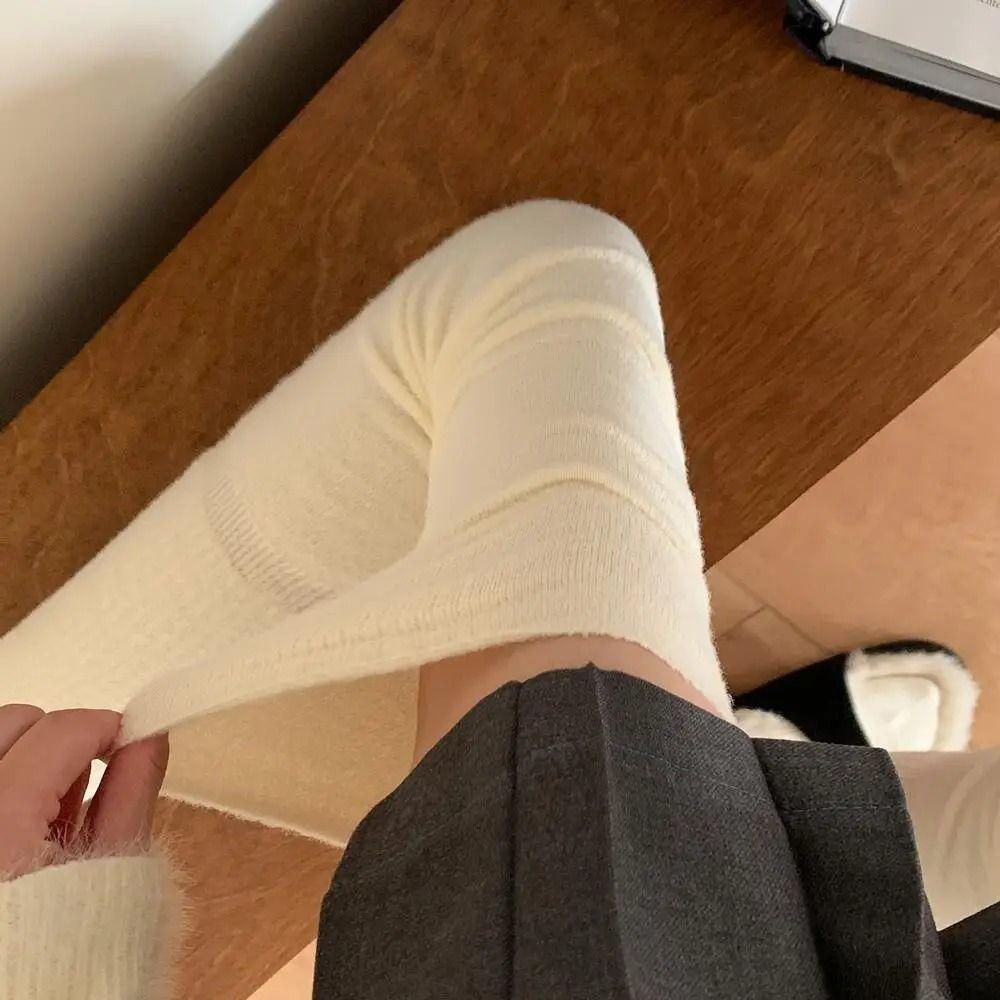Milk White Warm Stockings Autumn Winter Long Knee Sock Women Long Socks Jk College Accessory