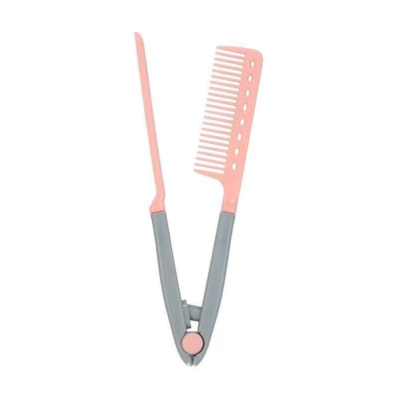 V Shape Hair Straightening Comb Heat Resistant Hair Styling Comb for Home Travel Beauty Hairdressing Tools GZW