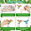 Fennoral 27 Pack Hummingbird Wind Chime Craft Kit for Kids Make Your Own Hummingbird Craft Wooden Ornaments for Girls and Boys DIY Crafts Activity