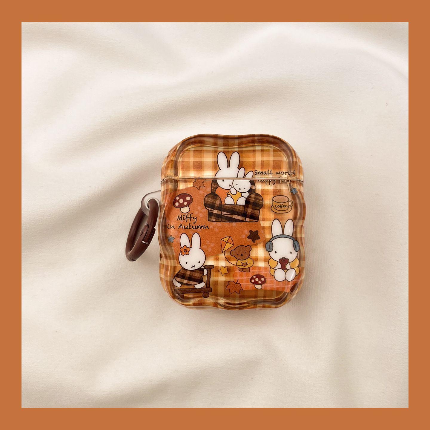 

Миффи Чехол для наушников Защитный Чехол Милый Аниме Мультяшный Креативный Простой Кавайный Противоударный Чехол для Наушников Украшение Подарок airpods1or2