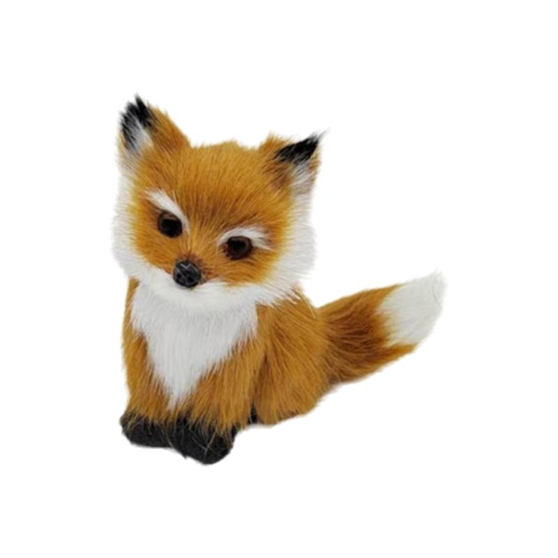 

Faux Furs Foxes Ornament Lightweight Safe For Kids Room Office Party Decoration Animal Figurine Pendant