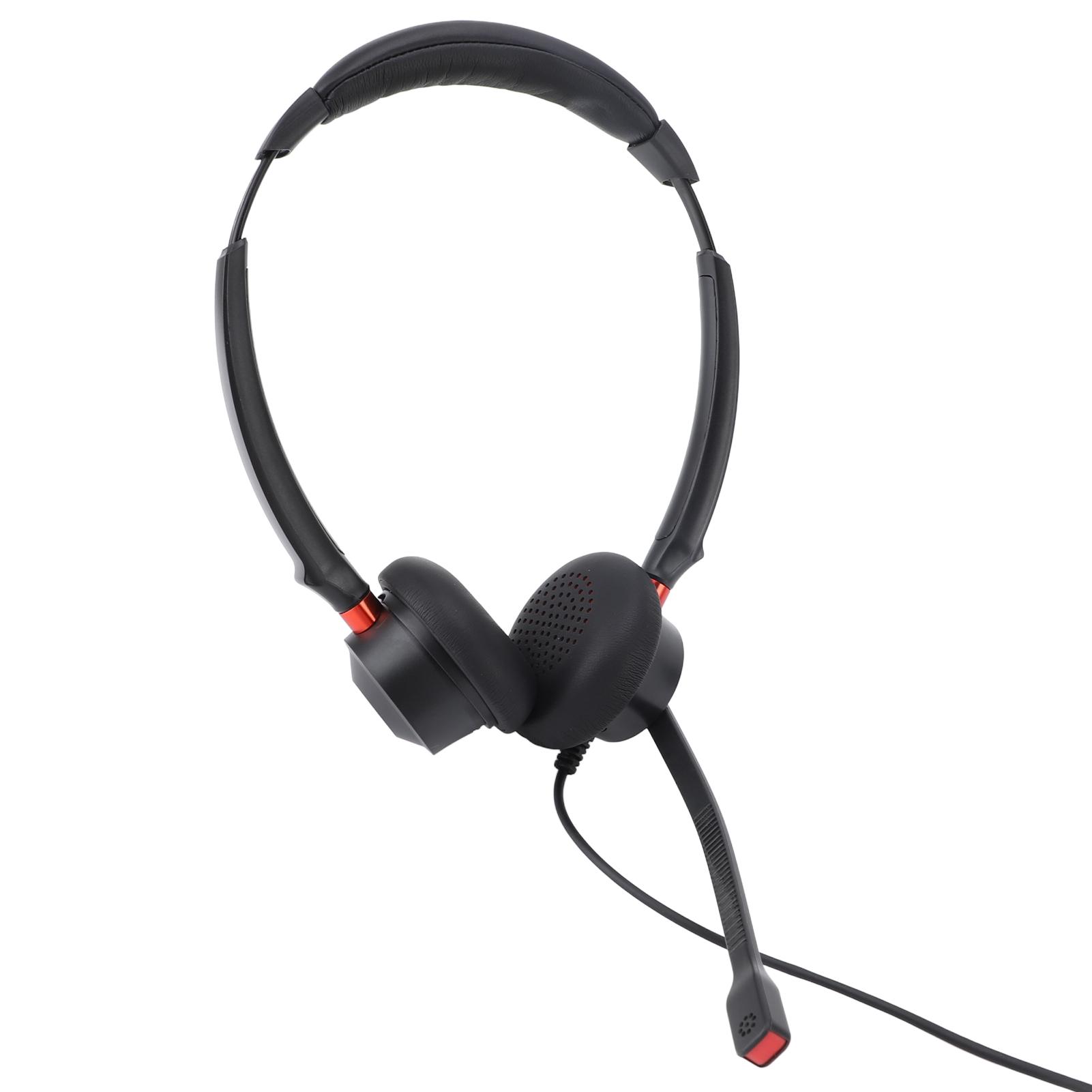 

Телефонная гарнитура с профессиональным микрофоном с шумоподавлением, бинауральная гарнитура для обслуживания клиентов с поддержкой USB