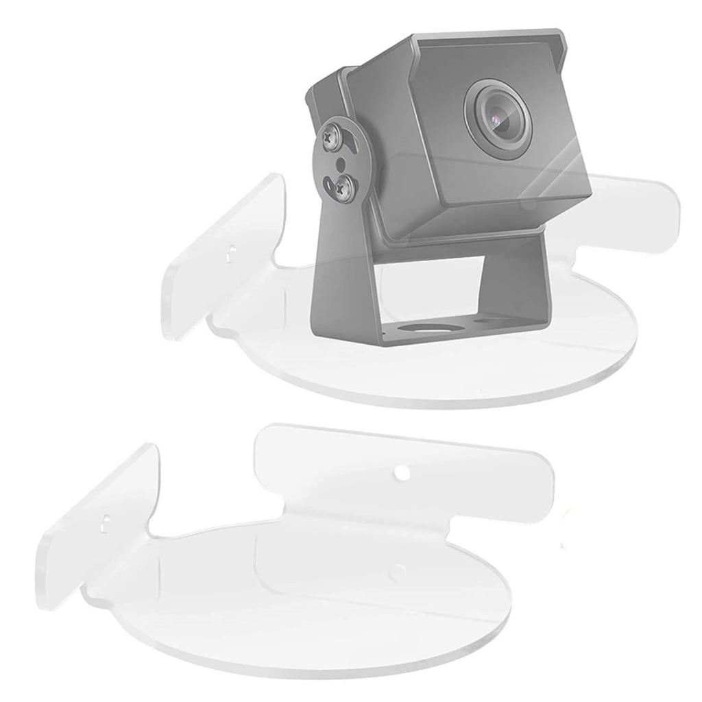 4Pcs Circular Corner Shelf Space Saving Wall Mount Floating Corner Shelf for Security Camera Baby Monitor Speaker