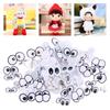 Large Mixed Packaging Cartoon Eyes Black Eyes White Base Plastic Children's Crafts Model Dolls Toys Ornaments AdornmentL