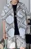 Paisley Pattern Short Sleeve Shorts Top and Bottom Set Street Style Collared Shirt and Shorts Set Short Sleeve Set Setup 2 Piece Set Patterned Shirt