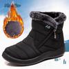 Fashion Women's Size35 44 Winter Snow Boots Comfort Faux Fur Lined Warm Cotton Shoes Zipper Thick Sole Waterproof Ankle Botas Mujer 2025
