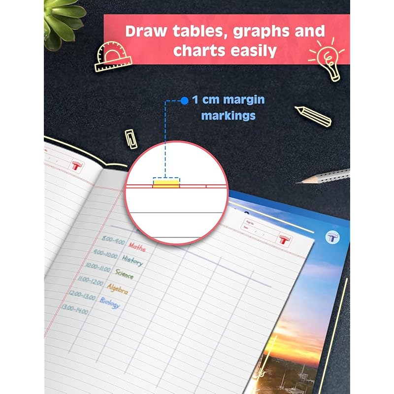 

Target Publications A4 Size Long Notebooks For Students | Single Line Ruled 140 Pages In Each | Soft Cover, 21 Cm X 29.7 2129.7