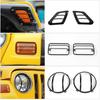 Car Headlight Turn Signal Light Decoration Wheel Brow Lampshade Cover Stickers For Jeep Wrangler TJ 1997-2006 Exterior Accessories  