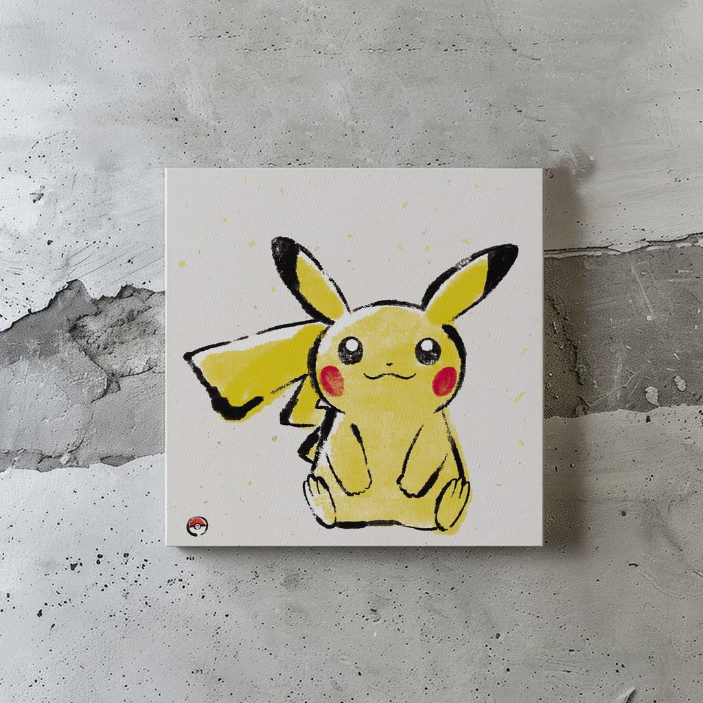 Panel de Lona de Pokémon Pikachu 30cm x Mediano [Art Deli] 30cm, Tamaño, POKE-2407-01
