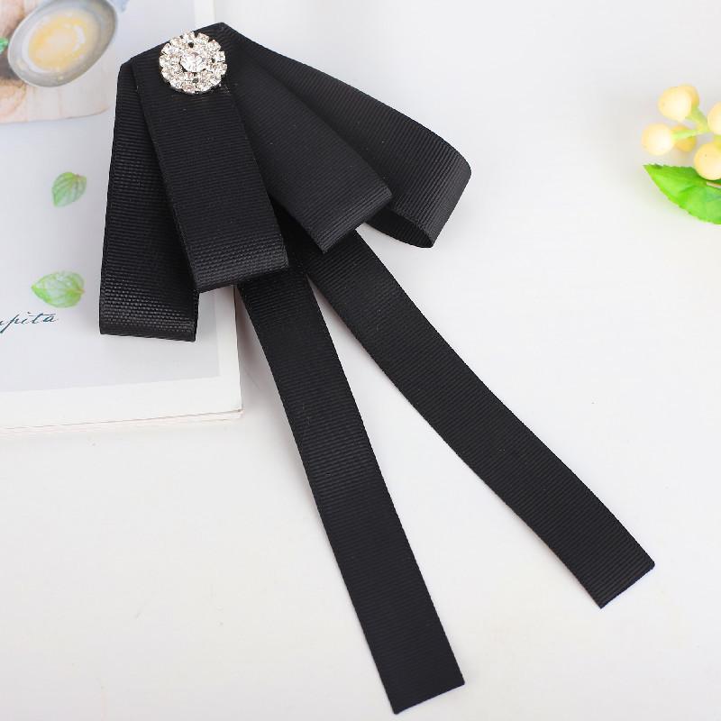 Star Cat Bow JK Uniform Tie in Black - Women s Decorative Collar with Flower Design TS160
