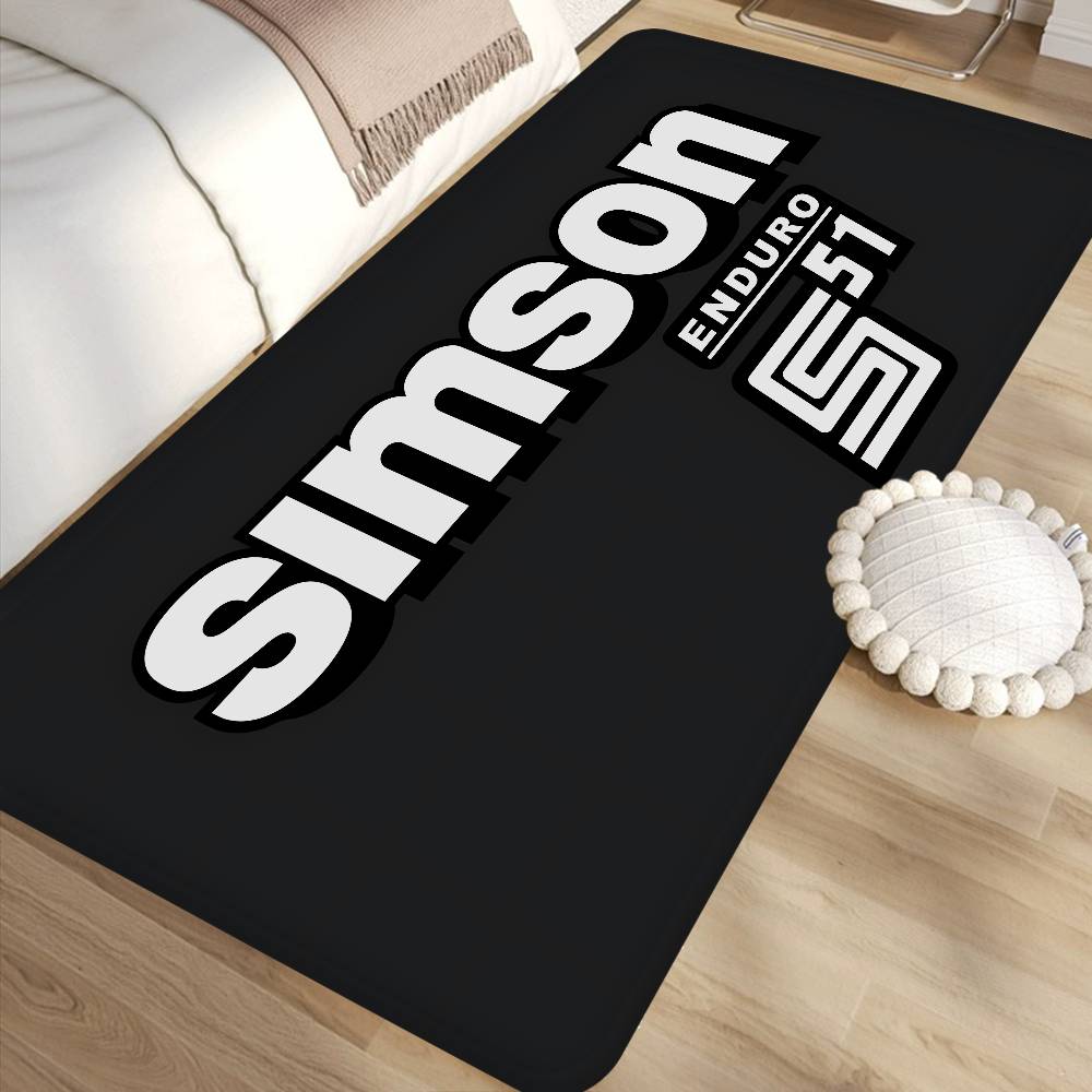 Motorcycle S-Simsons Floor Mat Rectangle Anti-slip Home Soft Badmat Front Door Indoor Outdoor Mat Hotel Decor Mat