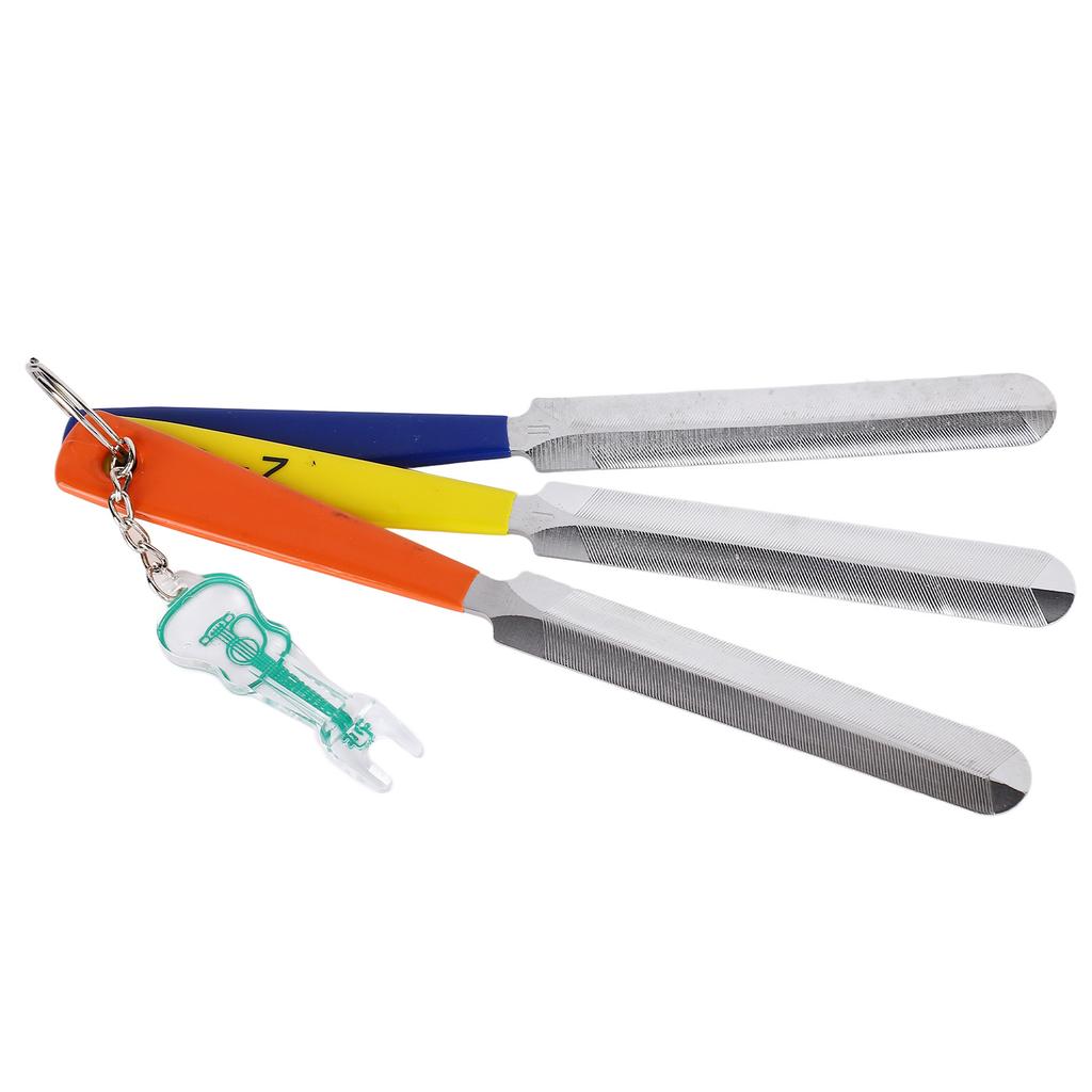 Guitar Nut Files Steel Easy Grip Accurate Nut Slotting Files for Repair Maintenance