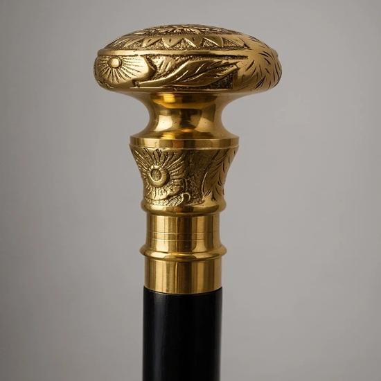 Victorian Brass Knob Walking Stick Handmade Rosewood Cane 93.98 cm Christmas Wedding Travel Father, Mother, Grandfather, Grandmother Gift