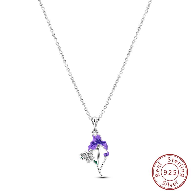 925 Silver Luminous Firefly Heart Shaped Zircon Pendant Necklace For Women Fashion Anniversary Birthday Jewelry Gifts