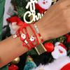 European & American Christmas Miyuki Beaded Bracelet Set - Santa Claus & Reindeer Design for Women