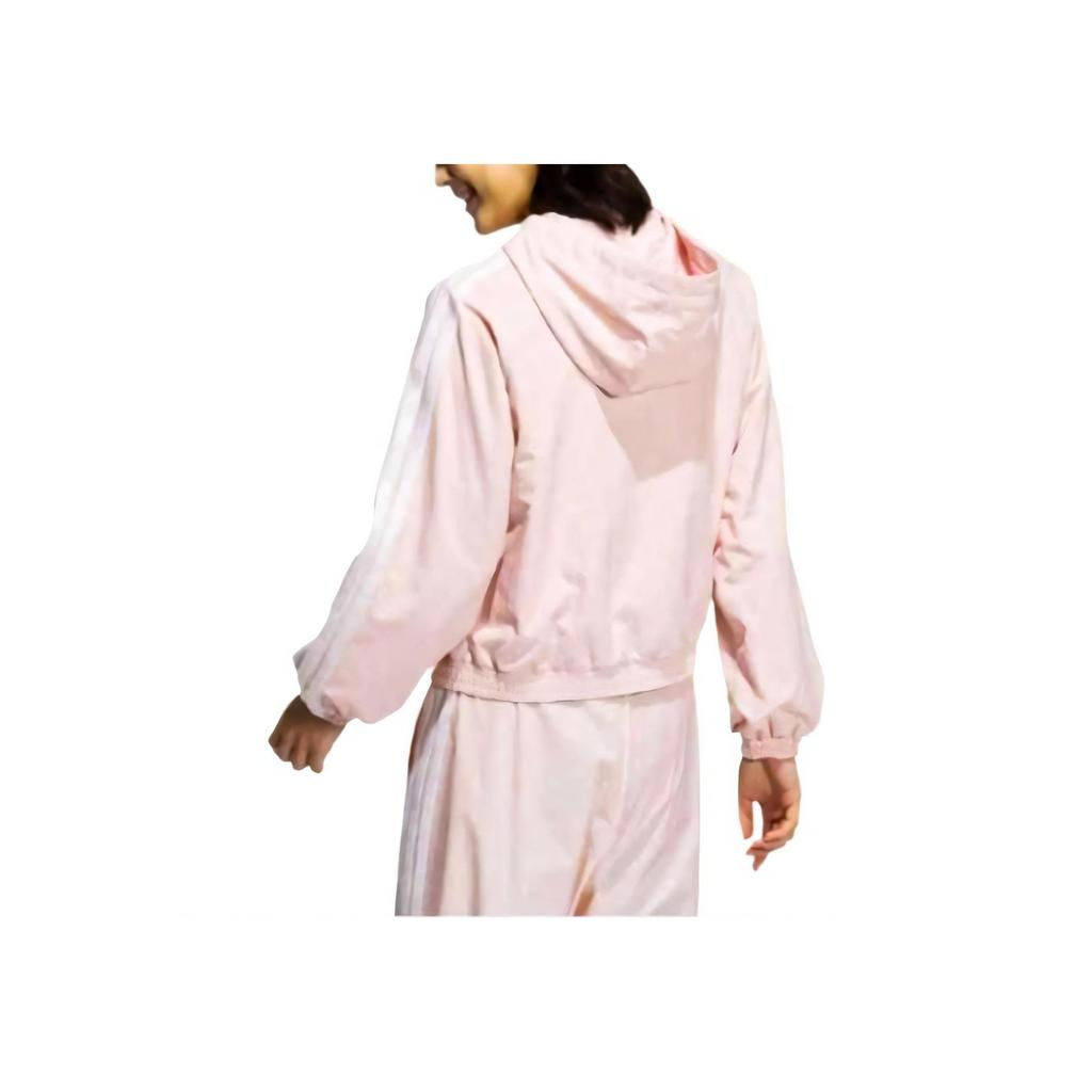 adidas Women's Pink Bow Water-Repellent Breathable Hooded Jacket JY7592