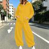 Unisex Lockere Passform Reißverschluss Hoodie mit und Weiter Bein Jogginghose 2-teiliges Trainingsanzug Set Farbe Sportbekleidung