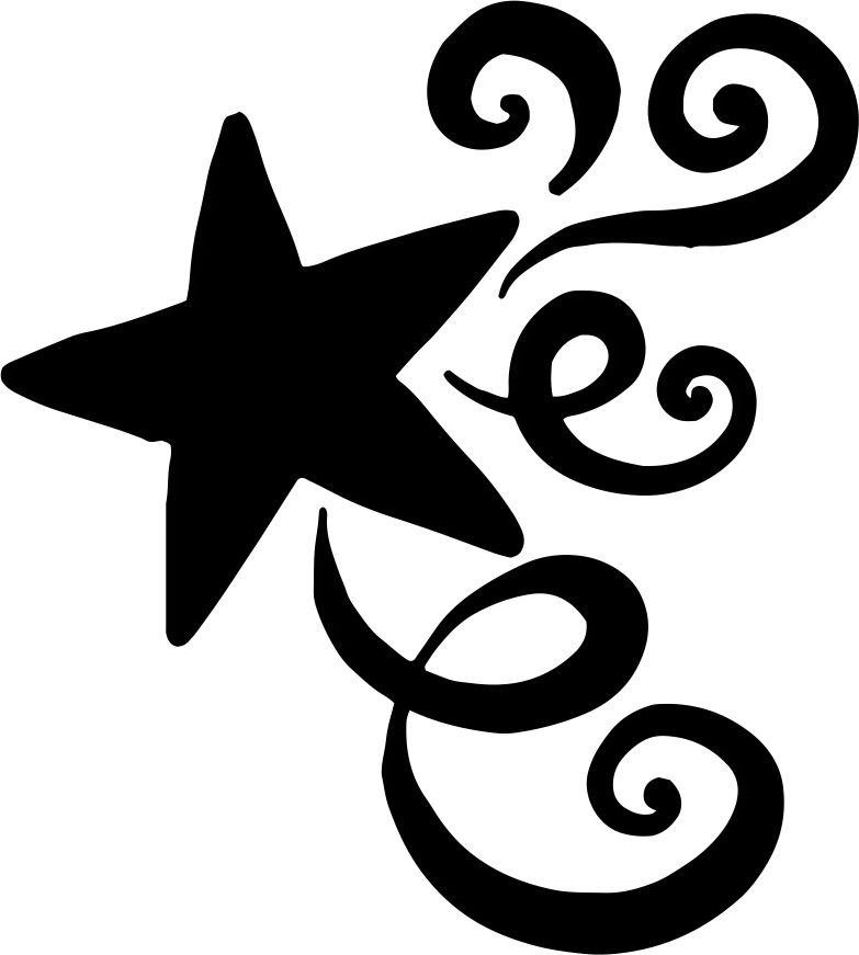 Razítko do diáře s motivem hvězdy, čtvercové, Printtoo Scrap-Booking, 2 x 2