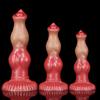 Double Knot Dog Dildo - Liquid Silicone Animal Penis for Anal & Vaginal Play, Realistic Cock with Suction Cup - Adult Toy for Women & Couples
