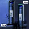 Black/Silver Breath Alcohol Tester Professional with LCD Screen High Accuracy Portable Breathalyzer Digital Alcohol Detector USB Charge