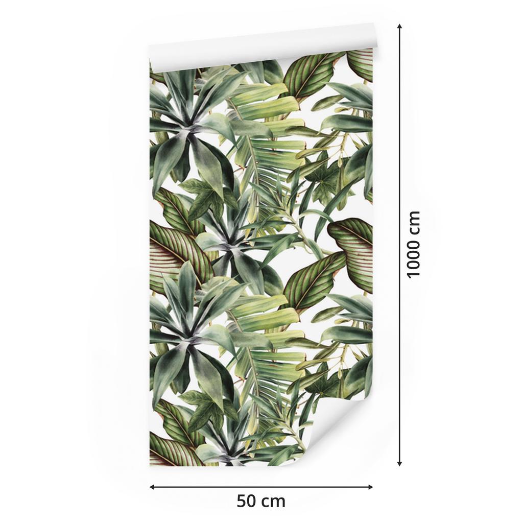 Banana Leaves Wallpaper for Living Room and Bedroom 50x1000