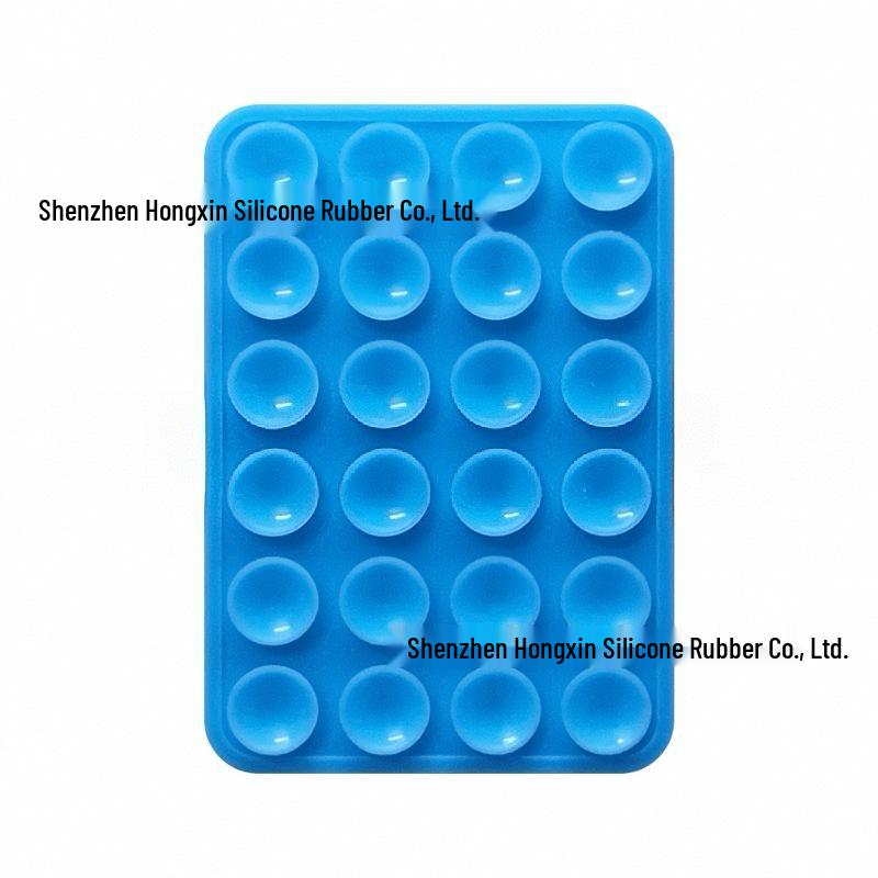 Silicone Suction Cup Holder for Mobile Phones - Square, Single-Sided, Set of 24