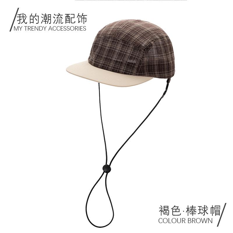 

Grid Baseball Cap Soft Top Light and Breathable Versatile Spring and Summer Baseball Cap Hiking Camping Outdoor Hiking Cap Adjustable