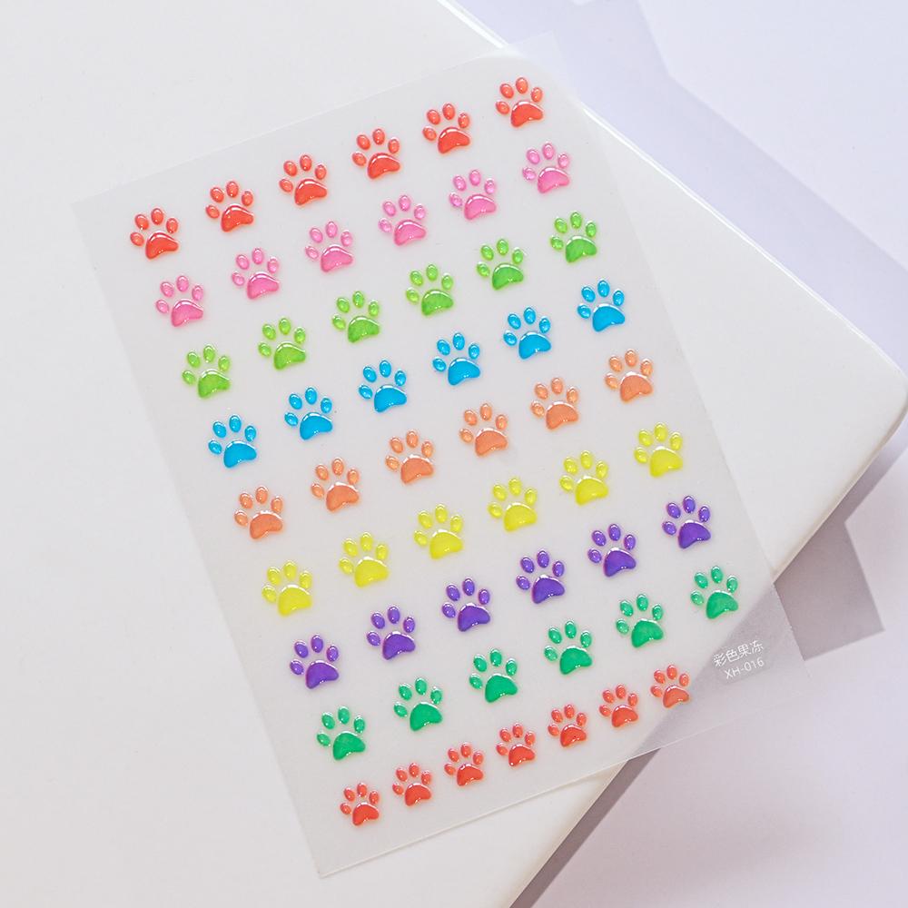 

5D Embossed Summer Flowers Nail Art Sticker Colorful Flowers/Rabbit/Line Nail Decals Self-adhesive Flowers Manicure Sliders ^YK2 43